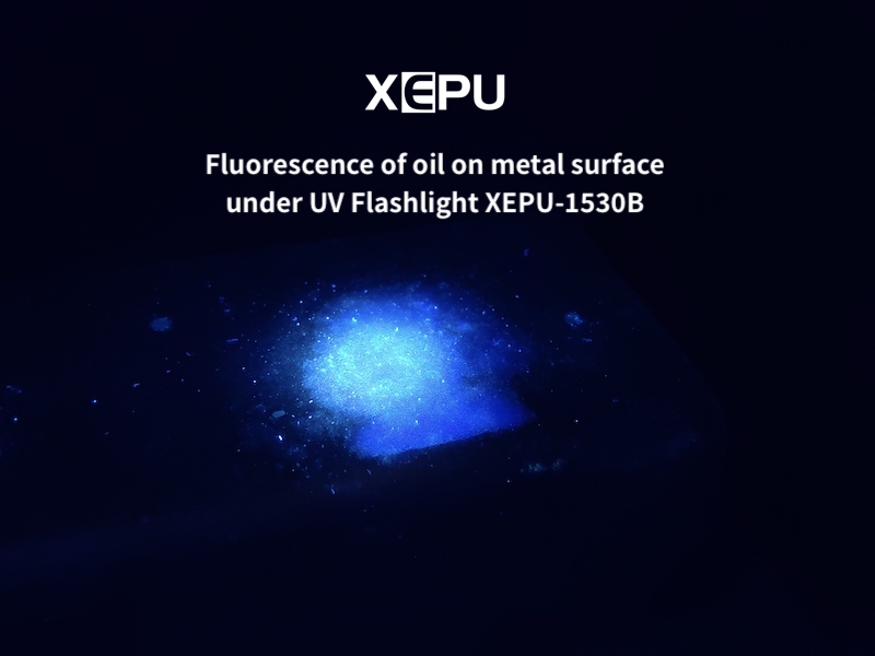 Oil Detection on Metal Surfaces Using UV Flashlight XEPU-1530B